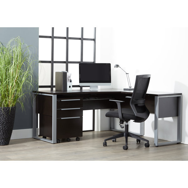 Haaken Furniture Ose 3 Piece LShape Writing Desk Office Set & Reviews